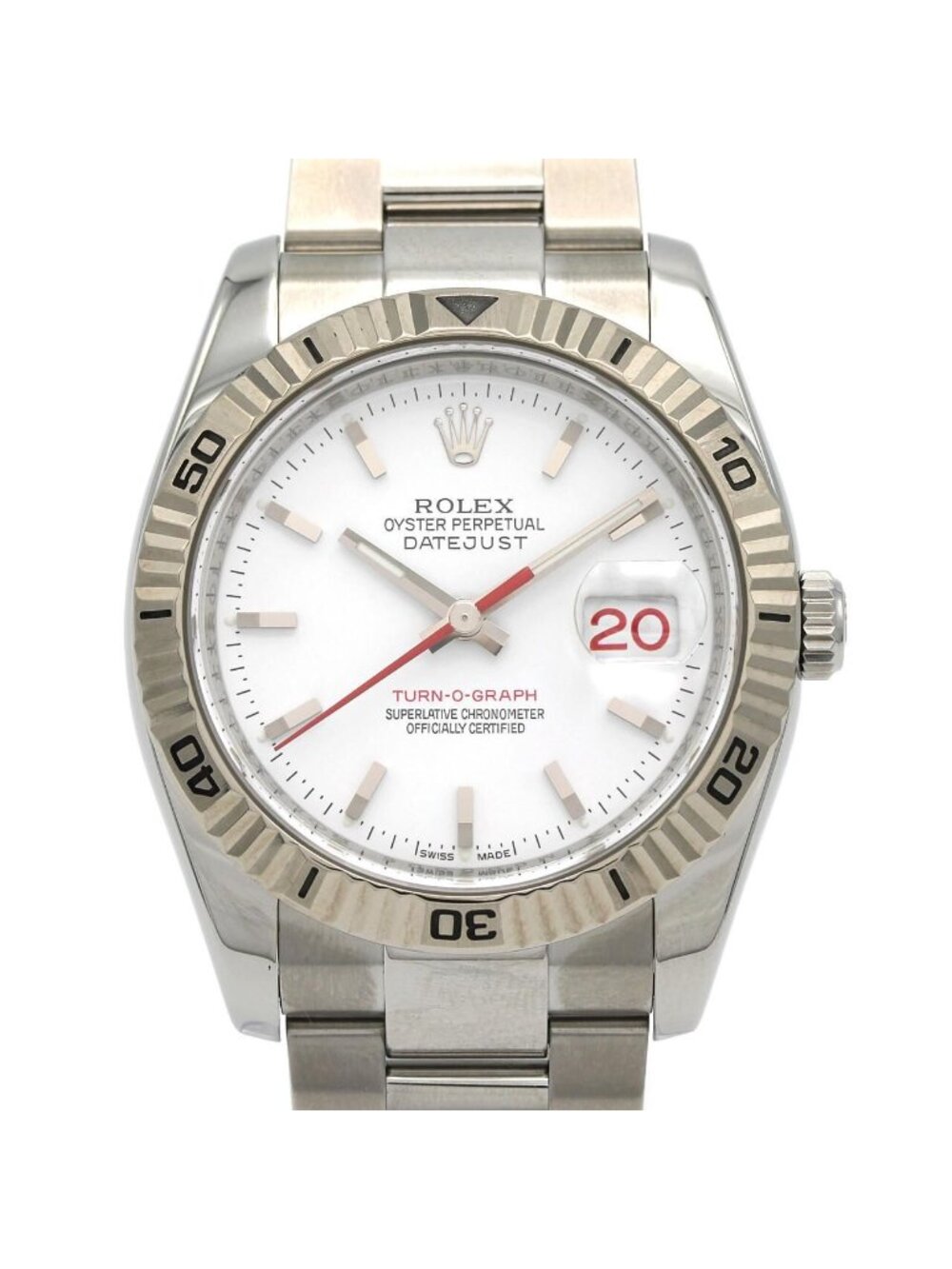 Rolex Turn-o-graph 3 Stainless Steel White Gold Automatic